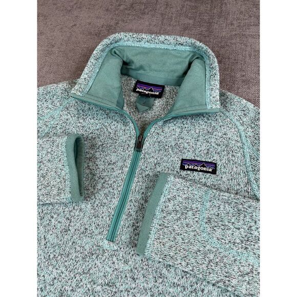Patagonia Better Sweater Womens (XS) Teal Fleece Quarter 1/4 Zip Pullover Jacket - Picture 1 of 8